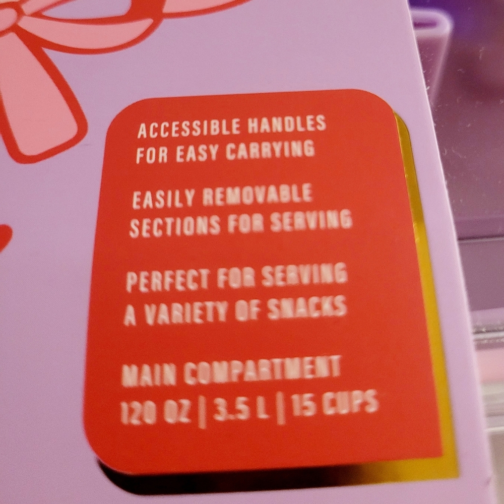 Amor Love 5-Section Snackle Container — Pink & Purple - Picture 7 of 7
